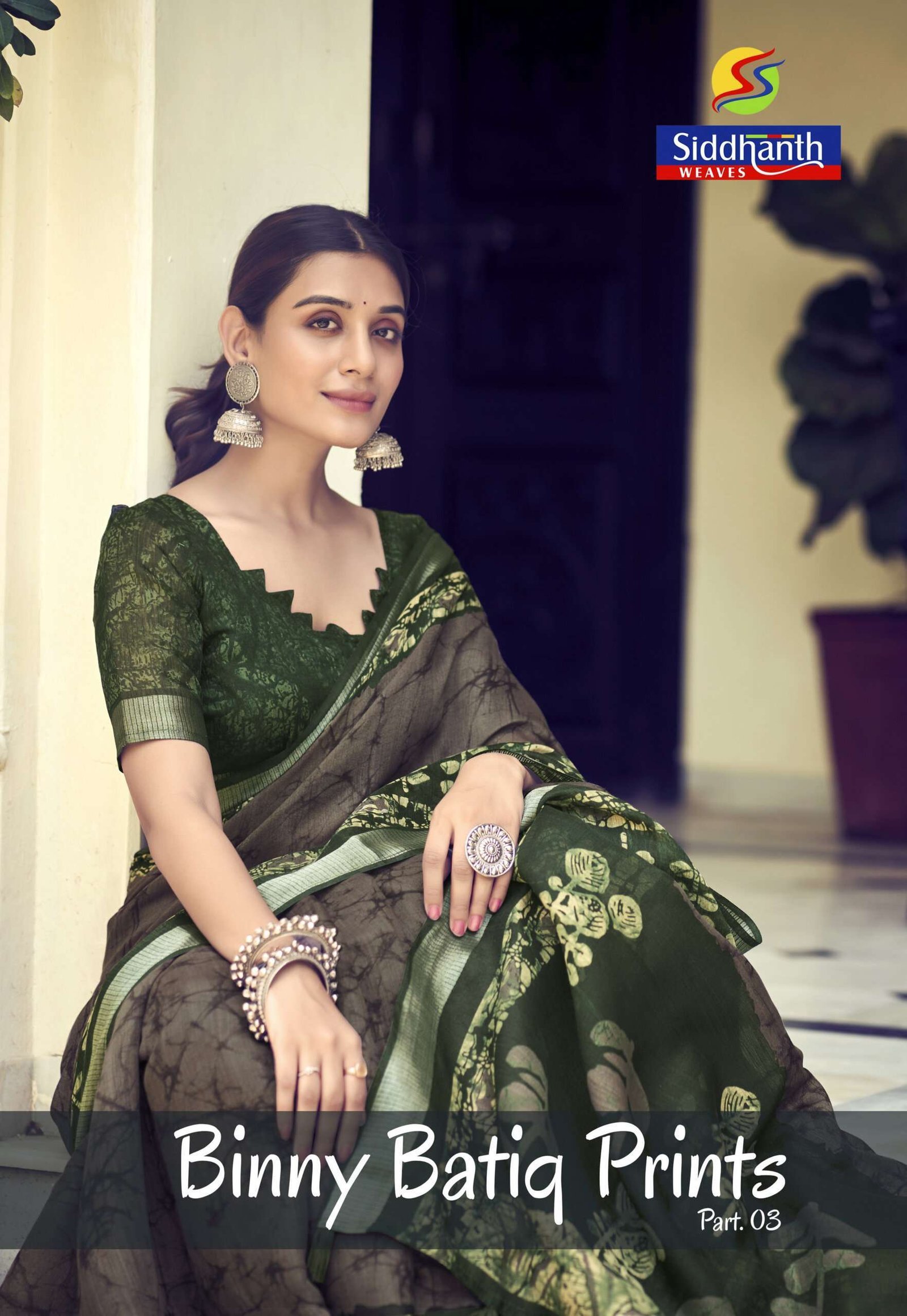 Siddhanth Binny Batiq Prints Saree