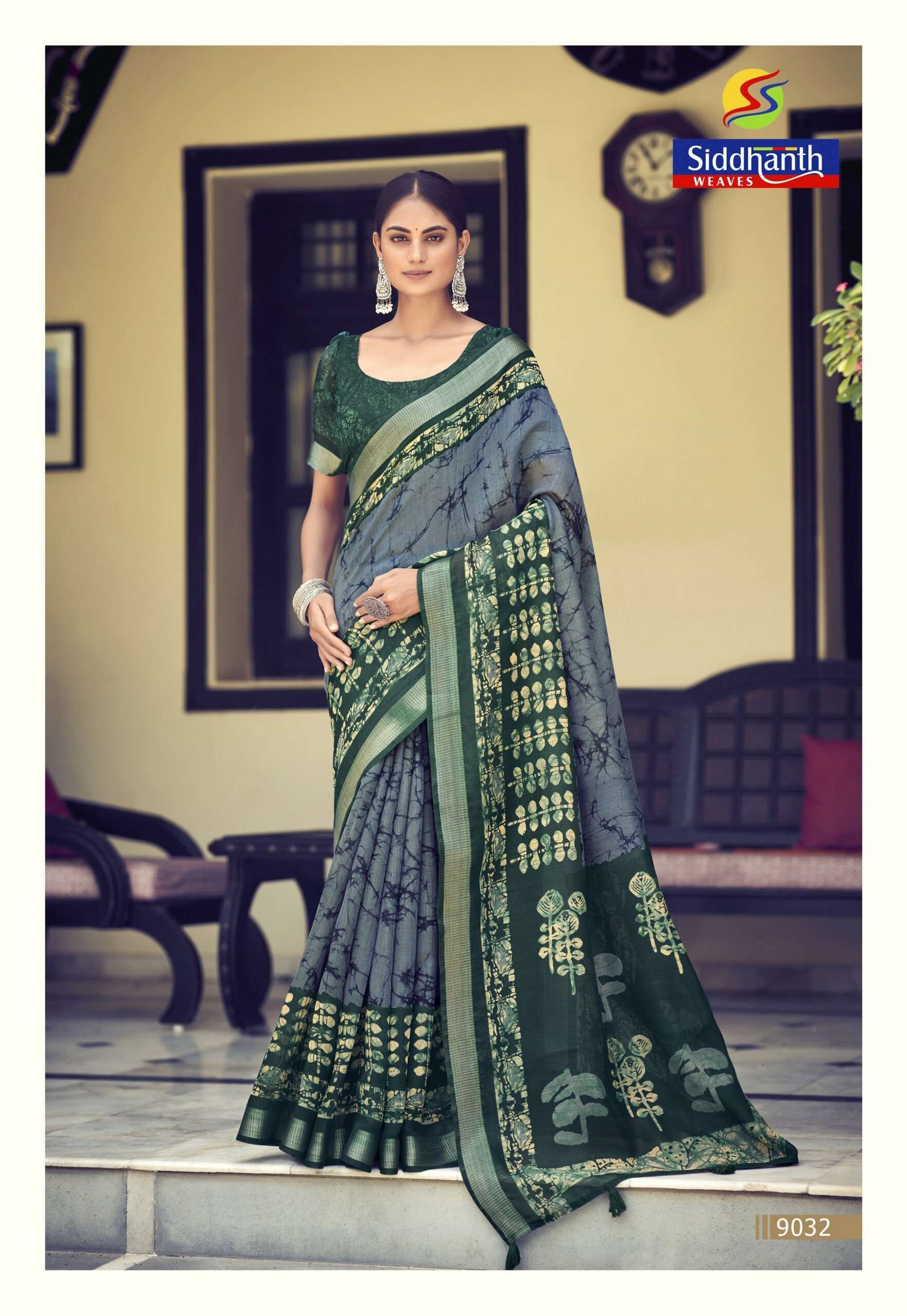 Siddhanth Binny Batiq Prints Saree - Image 4