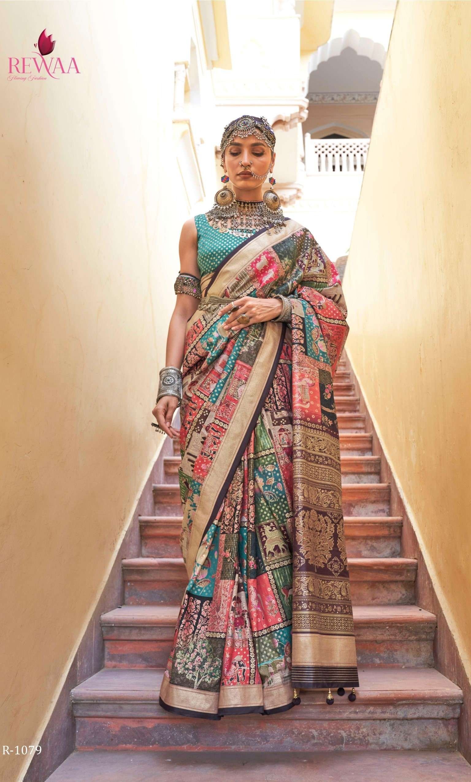 REWA CHAAP KALA SAREE R-1079