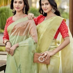 Siddhanth Canary Cotton Saree