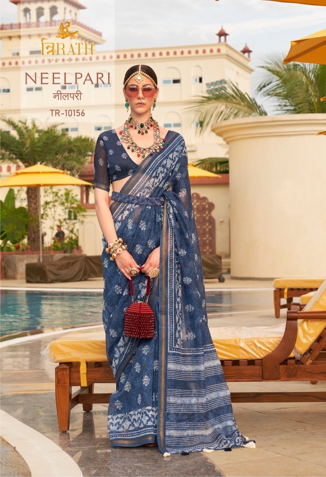Trirath Neel Pari Saree - Image 7