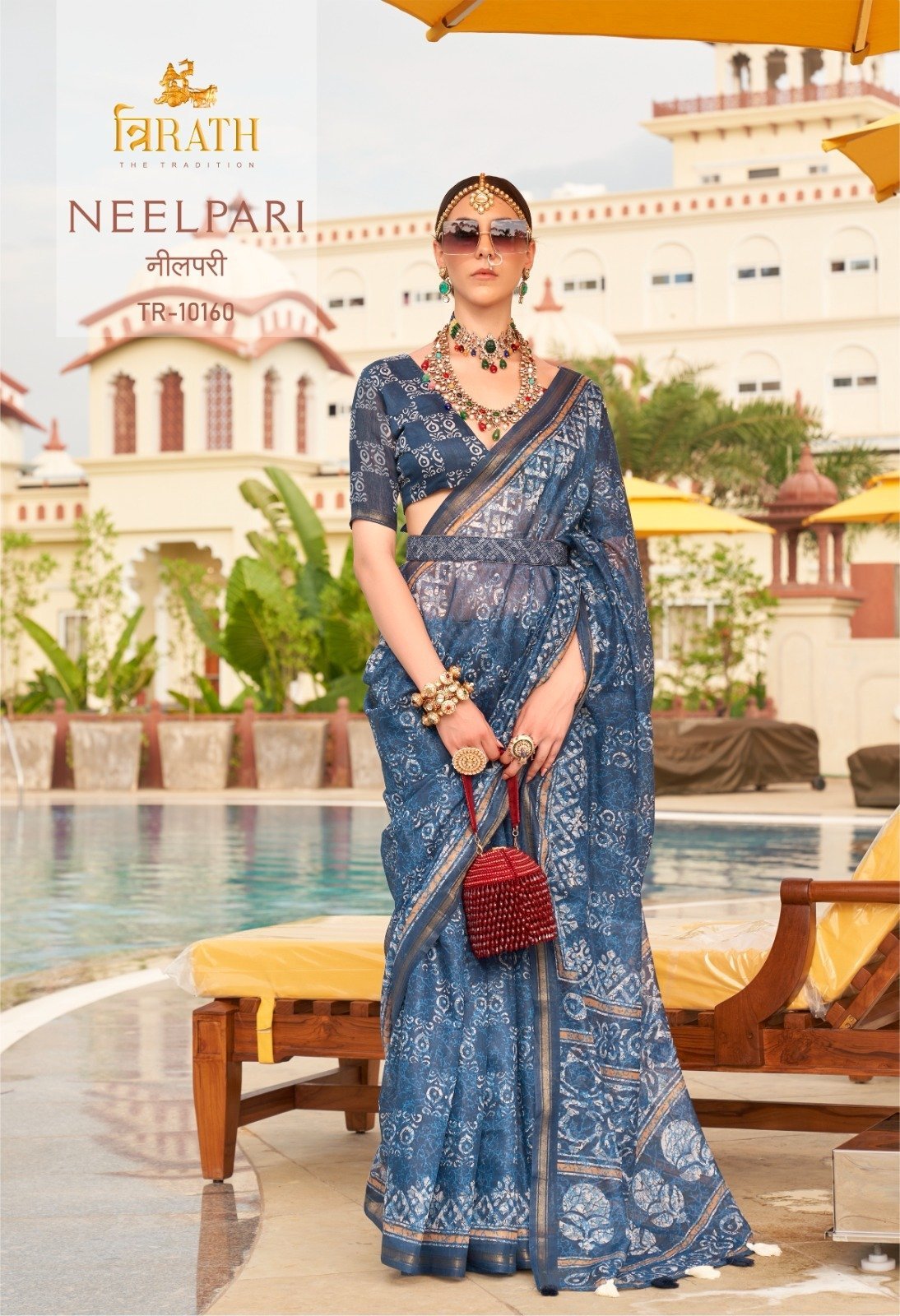 Trirath Neel Pari Saree - Image 6
