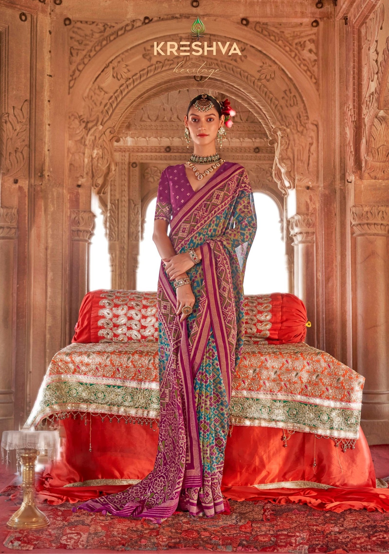 Kreshva Rang Vatika Saree