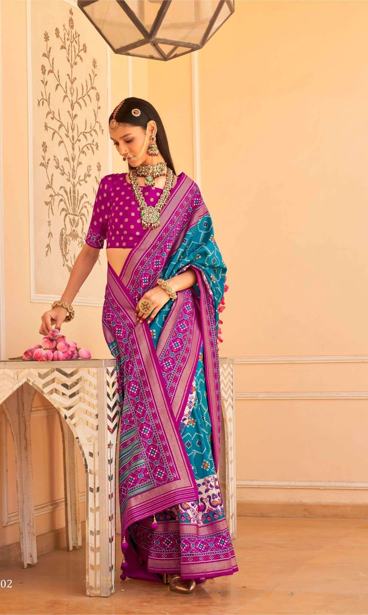 Acfpl Trirath Rudraksh patola Saree 10302