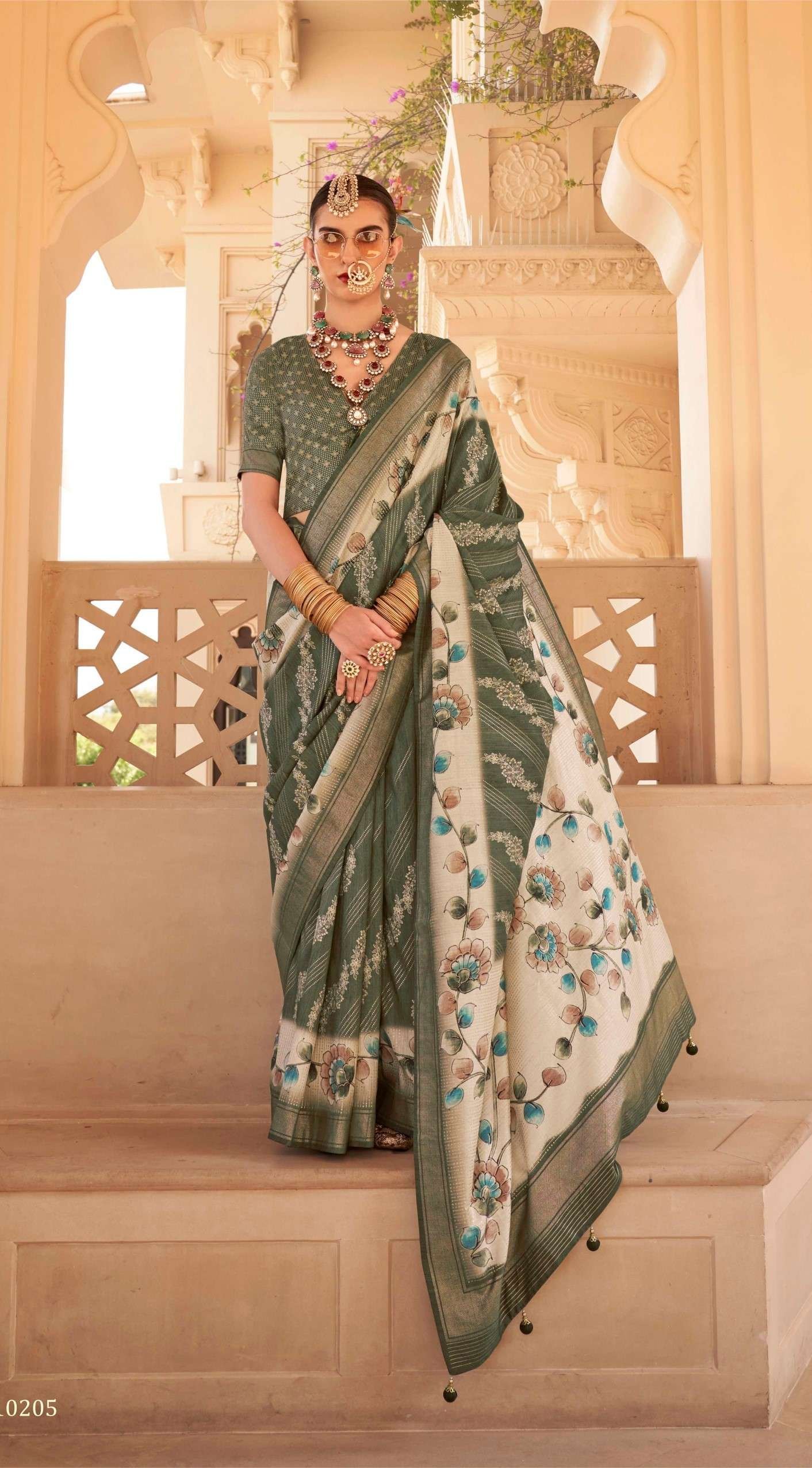 Acfpl Trirath Vrundavan Saree T R 10205