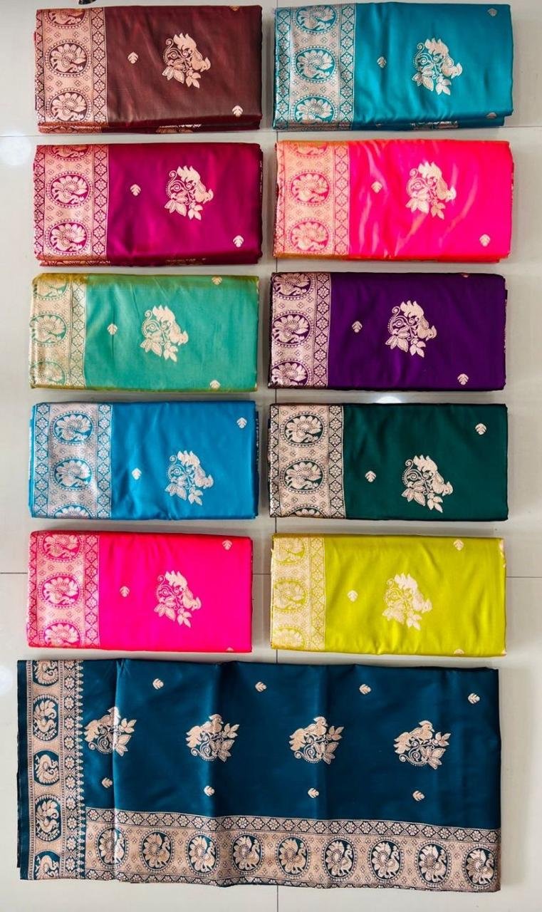 Soft Silk Woven Saree with Traditional Zari Border